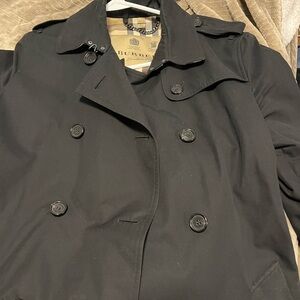 Burberry Kensington Black Trench Coat